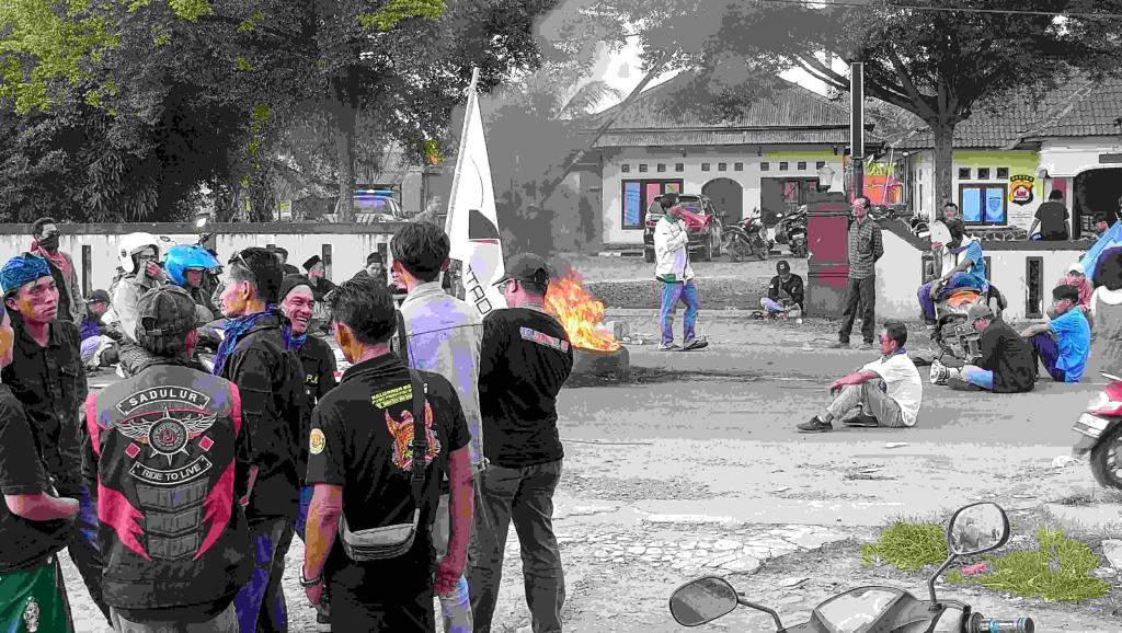 Sejumlah OKP Demo di Malingping, Tuntut Polisi Tindak Pengedar Obat Terlarang