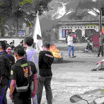 Sejumlah OKP Demo di Malingping, Tuntut Polisi Tindak Pengedar Obat Terlarang